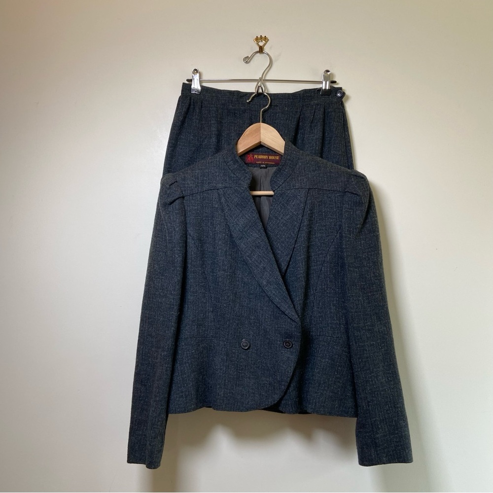 Vintage Peabody House Skirt and Blazer Wool Suit